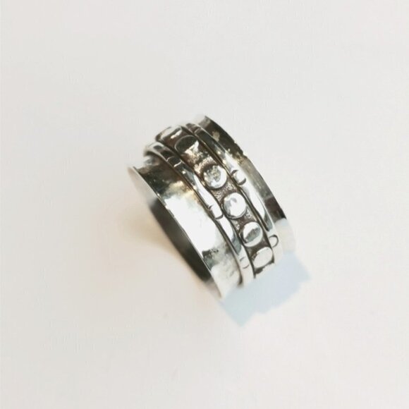NEW Sterling Silver spinning spinner meditation ring size 7 - Picture 1 of 6